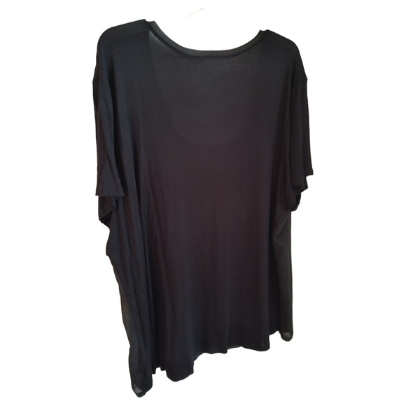 La Bellum Hillary Scott  Sequin Top Woman's Size 3X Black White Short Sleeve - Picture 5 of 12